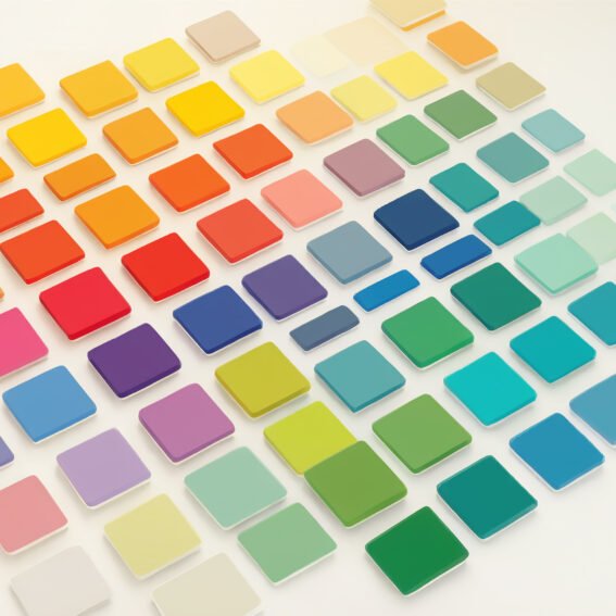 Ink Swatch Ceramic tiles showing pantone colours